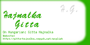hajnalka gitta business card